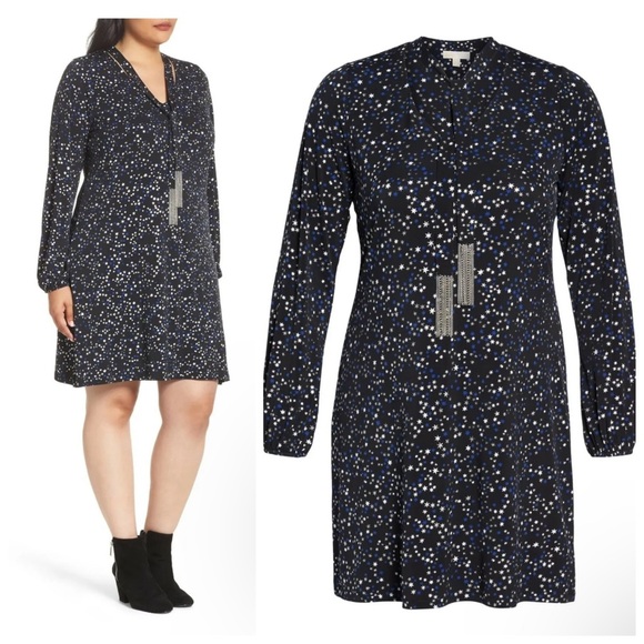 MICHAEL Michael Kors Dresses & Skirts - ✅ MICHAEL Michael Kors Womens Plus Metallic Star Print Party Dress size L